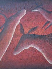 Red Cave Painting cm 80 x 60